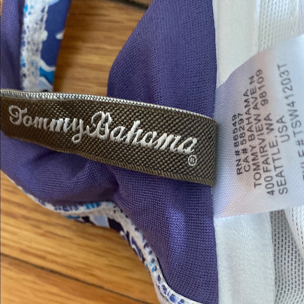 Tommy Bahama Blue Patterned Bikini Swimsuit Woman Small - Picture 10 of 11